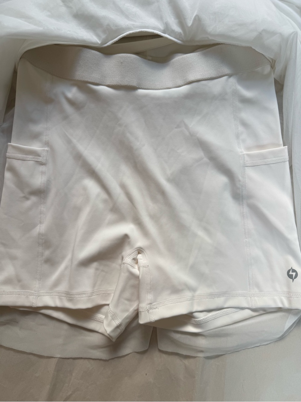 POPFLEX White Mini Wrap Skirt - Picture 3 of 8